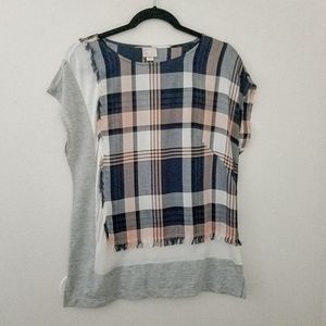 Anthropolgie Postmark Hammon Plaid Top